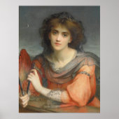 Mooie maangodin Charles Edward Hallé Poster (Voorkant)