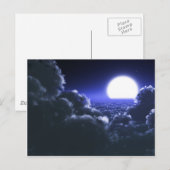 Mooie maannachtruimte briefkaart (Voorkant / Achterkant)