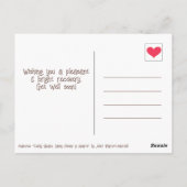 Mooie Madelief Bloem Met Teddyberen Beterschap Briefkaart (Achterkant)