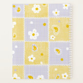 Mooie Madelief Patchwork Esthetische Gingham Perso Planner (Achterkant)