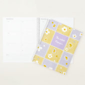 Mooie Madelief Patchwork Esthetische Gingham Perso Planner (Display)