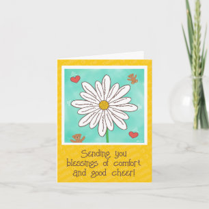 Mooie Madeliefjes Bloem Met Teddyberen Beterschap Kaart