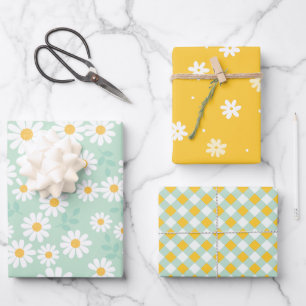 Mooie Madeliefjes Bloemen Lente Zomer Pasen Cadeau Inpakpapier Vel
