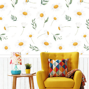 Mooie madeliefjes bloemenbehang behang