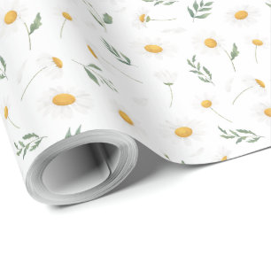 Mooie madeliefjes floral wrapping papier