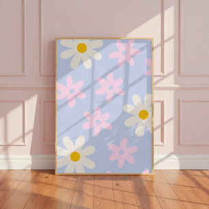 Mooie Madeliefjes Meisjes Nursery Muur Kunstprint Poster