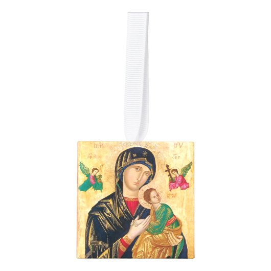 Mooie Madonna en kerstmis Kubus Ornament (Voorkant)