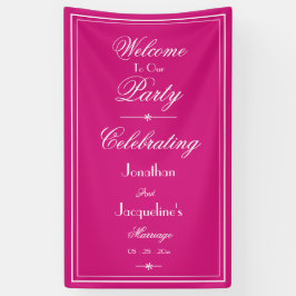 Mooie magenta chique foto prop bruiloft achtergron spandoek