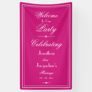Mooie magenta chique foto prop bruiloft achtergron spandoek