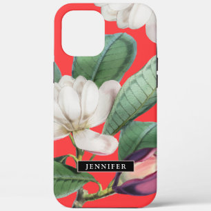 Mooie Magnolia Bloesems met Botanische Naam iPhone 12 Pro Max Hoesje