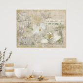 Mooie Magnolia Vintage Poster (Keuken)