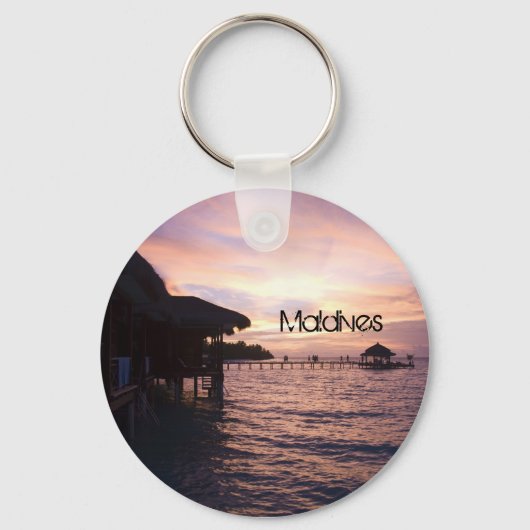 Mooie Maldiven Beach Sleutelhanger (Voorkant)