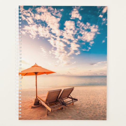 Mooie Maldiven Beach Sunset Planner (Voorkant)