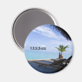 Mooie Malediven strandmagneet Magneet (Voorkant / Achterkant)