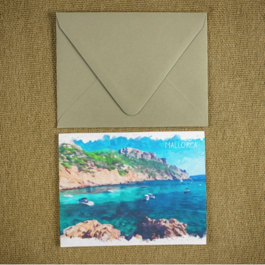Mooie Mallorca Waterverf Spanje Briefkaart