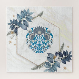 Mooie Mandala Floral Art, Cream Background Legpuzzel
