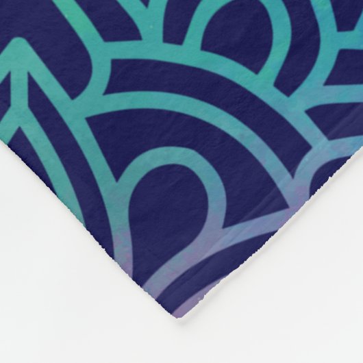 Mooie Mandala print fleece deken (Hoek)