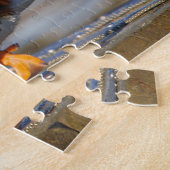 Mooie Mandarijns Duck op de stoep Legpuzzel (Zijkant)