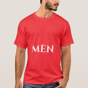 Mooie Mannen Tekst Rode Kleur Knap en Cool T-shirt