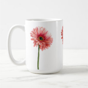 MOOIE MARGRIET waterverf madeliefjes roze Koffiemok