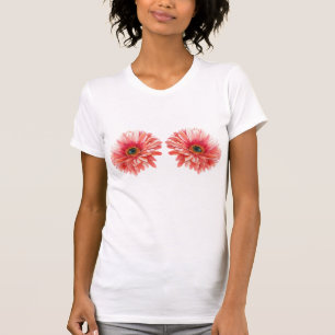 MOOIE MARGRIET waterverf madeliefjes roze  T-shirt