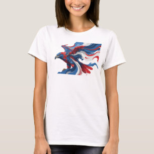 Mooie marineblauwe abstracte adelaar trendy T-shir T-shirt