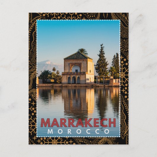 Mooie Marokkaanse Marrakech Menara architectuur Briefkaart (Voorkant)