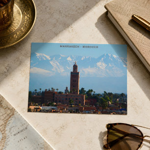 Mooie Marokko Rode Marrakech Atlasgebergte Briefkaart