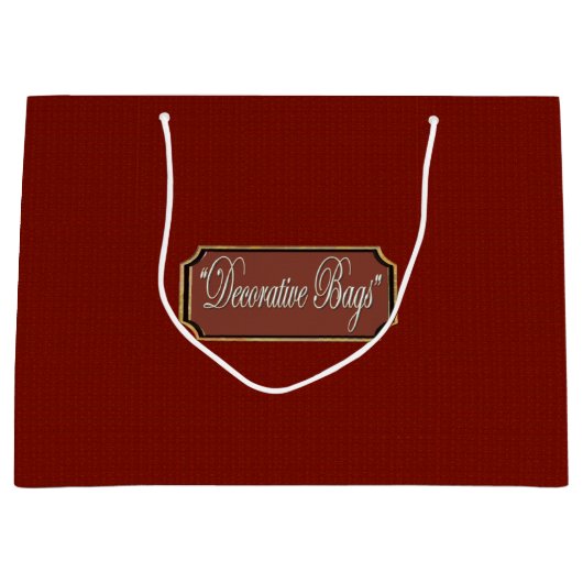 Mooie Maroon Large Gift Bag Large Cadeauzakje (Voorkant)