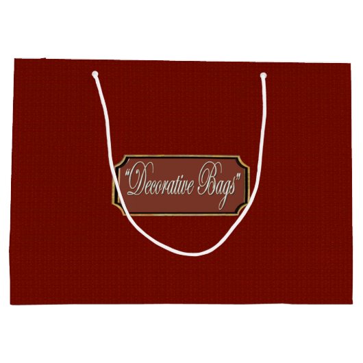 Mooie Maroon Large Gift Bag Large Cadeauzakje (Achterkant)