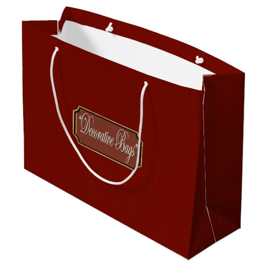 Mooie Maroon Large Gift Bag Large Cadeauzakje (Achterkant Gekanteld)