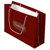 Mooie Maroon Large Gift Bag Large Cadeauzakje (Voorkant Gekanteld)