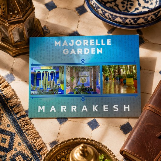 Mooie Marrakesh Majorelle Tuin Architectuur Briefkaart
