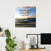 MOOIE MATTHEÜS 11:28 SCRIPTUUR VERS POSTER (Thuiskantoor)