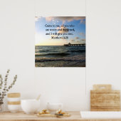 MOOIE MATTHEÜS 11:28 SCRIPTUUR VERS POSTER (Keuken)
