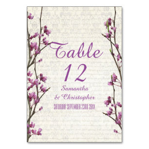 Mooie mauve bloem lente bloesem bruiloft kaart