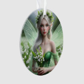 Mooie May Fairy in Lelies van de Vallei Ornament (voorkant)
