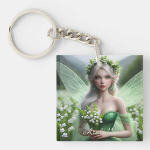 Mooie May Fairy in Lelies van de Vallei Sleutelhanger