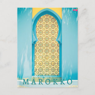 Mooie Medina Marokko Deur in Marrakech Briefkaart