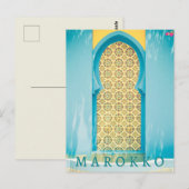 Mooie Medina Marokko Deur in Marrakech Briefkaart (Voorkant / Achterkant)
