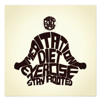 Mooie Meditatie motivatie kunst aan de muur Foto Afdruk