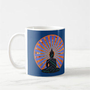 Mooie Meditation Disk met Buddha Silhouette Koffiemok