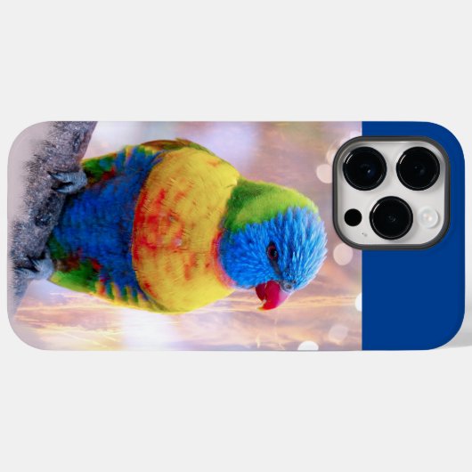 Mooie meerkleurige papegaai Case-Mate iPhone case (Achterkant (horizontaal))