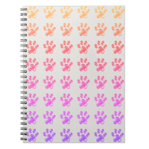 Mooie Meerkleurige Pastel Pootjes Notitieboek