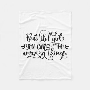 Mooie meid die je kunt verbijsterd meiden fleece deken