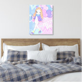 Mooie Meisje Canvas Afdruk (Insitu (Slaapkamer))