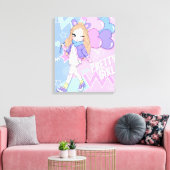 Mooie Meisje Canvas Afdruk (Insitu (Woonkamer))