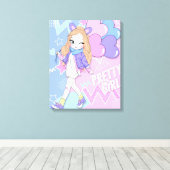 Mooie Meisje Canvas Afdruk (Insitu (Houten vloer))
