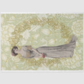 Mooie Meisje en Bloemen Decoupage Tissue Paper Tissuepapier (Voorkant)