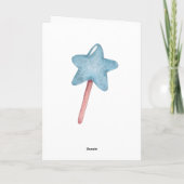 Mooie meisje volledige jurk prinses verjaardag kaart (Achterkant)